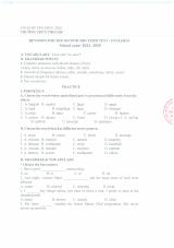 Đề cương ôn tập Giữa kì 2 Tiếng Anh 8 năm 2024–2025 trường THCS Thọ Lộc (Hà Nội)